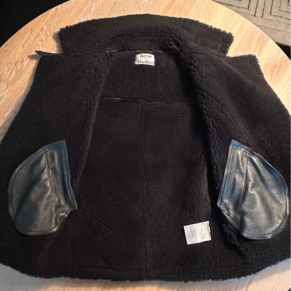 Acne Studios black shearling aviator jacket - Picture 10 of 14